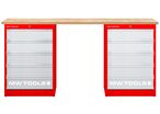 Établi modulaire Rubberwood avec 2 armoires à tiroirs 5T 2000 mm MW Tools MOD20L55R
