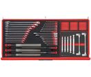 Servante d&#039;atelier complète professionnelle rouge 7 tiroirs set en mousse 631 outils Teng Tools TCEMM631N
