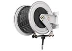 Enrouleur air et eau 40 m Ø G 1 (f) 20 bars Acier peint avec enroulement automatique et support mural fixe Raasm RA.8560.103