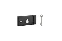 SERRUPRO - Serrure en applique pour porte intérieure à pêne dormant et demi-tour - 140 x 82 mm, droite