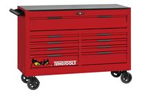 Servante d&amp;#039;atelier complète large - Rouge 9 tiroirs - 615 outils Teng Tools TKW53R615T