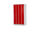 Vestiaire métallique 4 portes rouges perforées MW Tools KL40R