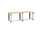 Établi plateau bois L.2500 mm et pieds réglables NOVALP