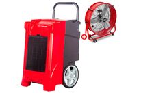 Pack déshumidificateur PRO 90L/Jour BDP90 + Ventilateur brasseur d&#039;air ø600mm MV600L MW Tools BDP90SETA