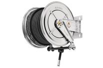 Enrouleur air et eau 20 m Ø G 1 (f) 20 bars Inox 304 avec enroulement automatique et support mural fixe Raasm RA.8562.104
