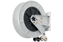 Enrouleur d&amp;#039;eau chaude sans tuyau Ø 3/8 200 bars acier peint, ABS avec enroulement automatique et support mural pivotant Raasm RA.9430.300