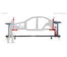 Pont rotatif carrosserie 360° - 2T - Mobile avec grandes roues 200 mm - Support pivotant pour restauration véhicule MW Tools KTB2000P