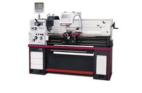 Tour à métaux hauteur des pointes 205 mm entre-pointes 1000 mm alésage 52 mm 2,4 kW 400V pompe affichage digital Optiturn TH4010D 400V