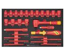 Set de tournevis dynamométriques isolés Foam3 tray Plat- PH- PZ- Smal 27 pièces Teng Tools TEFXV27