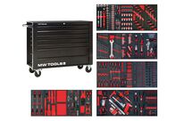 Servante d&#039;atelier complète large, noire XL 514 outils MW Tools MWE512G3B