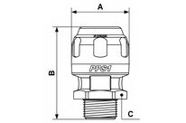 Raccord droit aluminium fileté mâle conique | PPS1 MM
