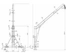 Grue de levage hydraulique 500 kg pour tracteur - Hauteur de levage 2,42 m - Attelage 3 points Stattos TAHK0500