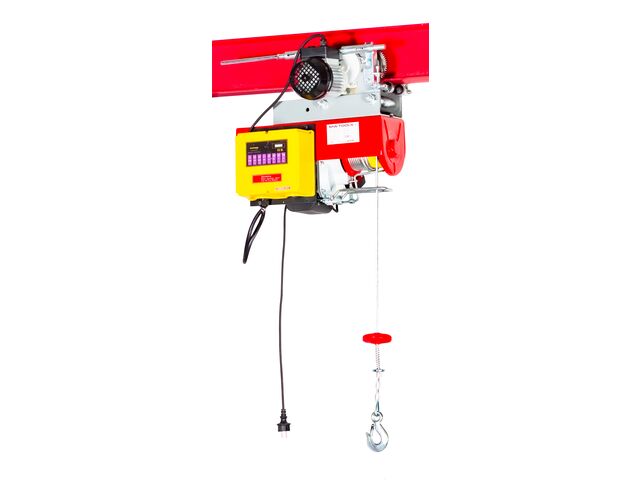Palan électrique à câble 500/1000kg 18/9m 1,6 kW 230 V avec chariot motorisé télécommande SANS fil MW Tools TH500-R