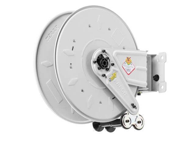 Enrouleur Graisse ø 3/8 600 bars Acier Peint avec enroulement automatique et support mural pivotant Raasm RA.8380.500
