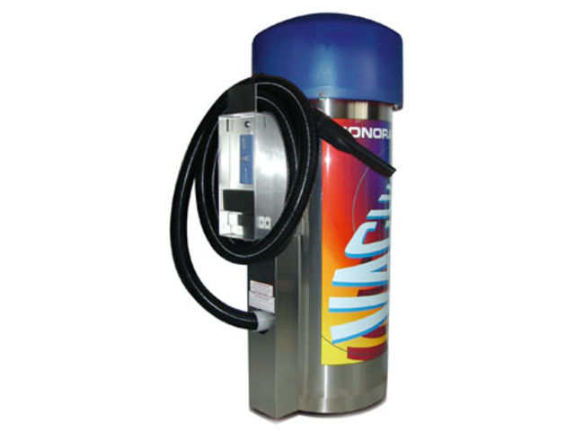 Aspirateur rond ''Tempest'', à dôme bleu
