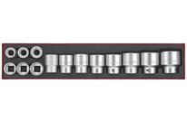Set de douilles Ttx4 tray 3/4 de 7/8 à 17/8 12 pans 14 pièces Teng Tools TTX34AF