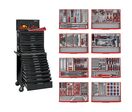 Servante d&#039;outils professionnelle noire Midi Master Tools 19 tiroirs Teng Tools TCMM498BL