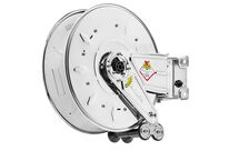 Enrouleur d&amp;#039;eau chaude sans tuyau Ø 1/2 100 bars Inox 304 avec enroulement automatique et support mural pivotant Raasm RA.8382.200