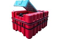 Cuve Réservoir Diesel Rouge Fioul en PE 2500 L avec pompe 230 V et pistolet automatique MW Tools TDC2500M10