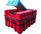 Cuve Réservoir Diesel Rouge Fioul en PE 2500 L avec pompe 230 V et pistolet automatique MW Tools TDC2500M10