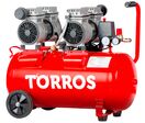 Compresseur silencieux sans huile cuve 50 L 1,1 kW / 1,5 Ch 280 L/min 10 bar 63 dB(A) 230V Torros TC502810MS