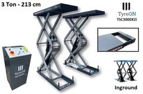 Levage de véhicules encastrable | TSC3000X2i Pont élévateur ciseaux 3 t