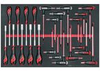 Jeu de tournevis à douille et clés allen avec manche-T HEX- TX- TPX Foam4x4 tray 23 pièces Teng Tools TTEX23N