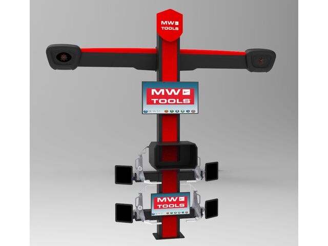Appareil de géométrie 3D 4 roues 24 pouces assistance intelligence artificielle IA MW Tools UA3D600