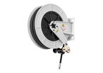 Enrouleur air et eau 18 m Ø G 1/2 (f) 20 bars Acier Peint, ABS avec enroulement automatique et support mural fixe Raasm RA.9430.102