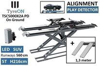 Pont élévateur à ciseaux pour géométrie et contrôle de suspension | TyreON TSC5000X2A PD