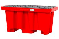 Bac de rétention en PE 1300x700x660mm - avec grille - cap. 300 lt MW Tools OPB2200H