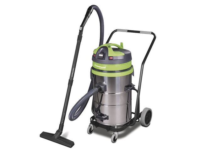 Aspirateur eau et poussière avec mécanisme basculant - 62 litres cuve en acier inoxydable - 2 moteurs 2 kW 230 V - 74,5 dB(A) Cleancraft WETCAT 262 IET