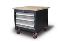 Socle support mobile 3 tiroirs pour perceuse d&#039;établi 650x655x800 charge 500 kg Optimum MSU4