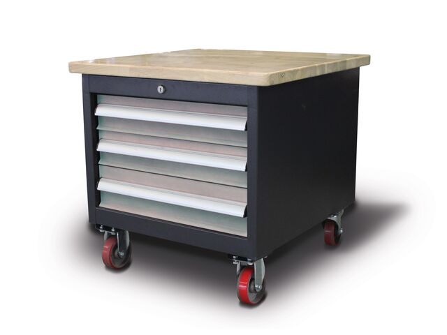 Socle support mobile 3 tiroirs pour perceuse d'établi 650x655x800 charge 500 kg Optimum MSU4