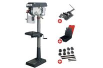 Perceuse à colonne jusque ø 25 mm CM3 750W 230V + étau de perçage + jeu de boulons + jeu de mèches Torros PACK FS25M