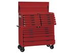 Servante d'atelier rouge 16 tiroirs et coffre supérieur Teng Tools TCW816LNSTACK