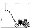 Tireur-Pousseur électrique 2000 kg - Attelage à boule - Moteur 800 W - Batterie Li-Ion - Autonomie 15 km - Idéal pour remorques Torros EWT2000