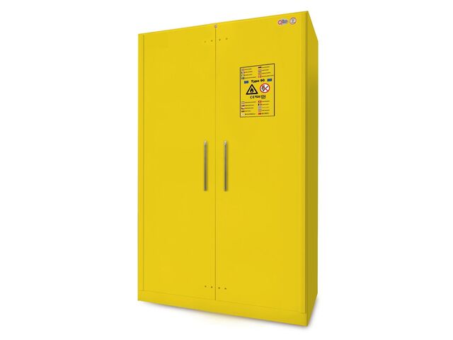 Armoire de sécurité jaune anti-feu 90 minutes 2 portes MW Tools BVK2Y