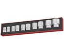 Jeu de douilles Foamx4 tray 3/4'' 22-50 mm 6 pans 10 pièces Teng Tools TEX3410