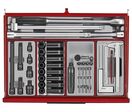 Servante d'atelier complète large - Rouge 9 tiroirs - 615 outils Teng Tools TKW53R615T
