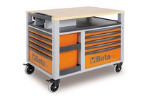 Etabli mobile SuperTrank - 10 tiroirs BETA C28 - orange