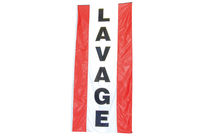 Bannière lavage? 2 bandes rouges - 2 m x 0.90 m