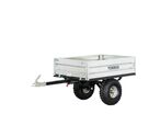 Remorque simple essieu 350kg benne galvanisée basculante 1200x850x300 mm Torros AHR350B