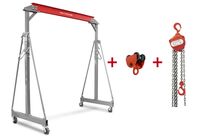 Grue à portique 2 t + palan à chaînes avec chariot intégré 2000kg MW Tools PTLK2-SET2000