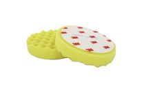 Mousse de lustrage alvéolée - Agressivité moyenne à forte - jaune - Ø 150 mm / 1 pc