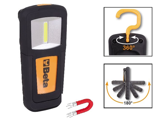 Lampe rechargeable compacte à LEDs très haute luminosité BETA 1838COB