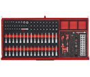 Servante d'atelier rouge professionnelle 7 tiroirs - Midi master set - 637 pièces - rangement avec modules en mousse Teng Tools TKW37R637F