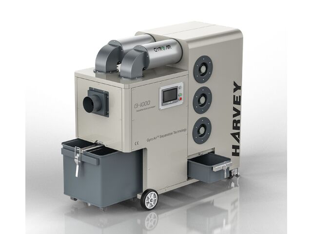 Gyro air aspirateur cyclonique HEPA 2700m³/h 3kW 380V 4 machines MW-Tech G1000