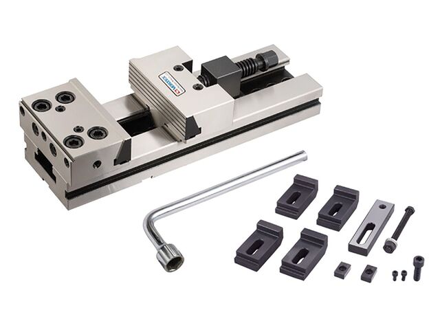 Étau de machine modulaire mécanique anti-soulèvement largeur de mors 200 mm ouverture des mors 500 mm hauteur des mors 65 mm Vertex VMP-8D