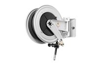 Enrouleur air et eau 15 m Ø G 1 (f) 20 bars Acier peint avec enroulement automatique et support mural pivotant Raasm RA.8550.101